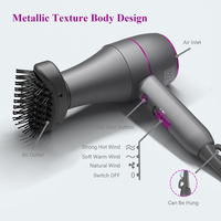 Sèche-cheveux ionique professionnel personnalisé avec une puissance de 1800 W pour une utilisation en hôtel et en camping-car
