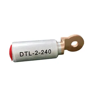 WZUMER DTL-2-240 bimetalik terminali alüminyum bakır-alüminyum Lug terminali kaynak konektörü Lug tipi BI metalik pabuçları