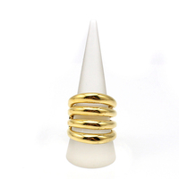 Bagues de doigt pour femmes, dernières tendances de la mode punk, spirale irrégulière argentée, plaqué or/or rose, anneaux de doigt empilables, bijoux