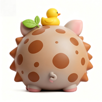 Figurine de cochon en plastique écologique promotionnelle avec figurine de canard, poupée de dessin animé peinte sur mesure, modèle OEM personnalisé pour bureau