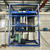 Machine à glaçons en tube transparente commerciale de 5 tonnes avec compresseur BITZER