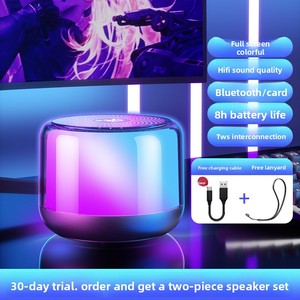 TG363 Portable for <strong>Bluetooth</strong> Speaker with RGB LED Lighting 5W Power Output for Mobile Phones Car Subwoofer Home Use Battery - Product Image 6