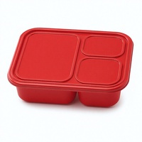Boîte à lunch en plastique 1,5 L, 3 compartiments, compatible micro-ondes, anti-fuite, conteneur alimentaire Bento CPC pour le bureau, l'école, le camping