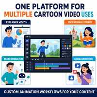 Software Personalizado para Crear Videos de Animación de Dibujos Animados con IA, con Escenas de Historia Editables