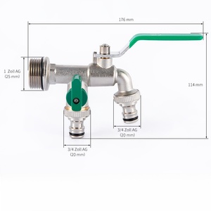 3/4 tuyau d'arrosage <span class=keywords><strong>Double</strong></span> ouverture buse antigel robinets de lavabo en laiton pour utilisation hivernale et Machine à laver - Product Image 3