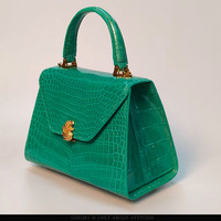 Sac à main de luxe de haute qualité en cuir de crocodile d'Himalaya véritable, sac fourre-tout pour femmes en peau exotique