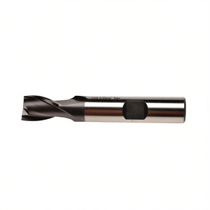 Cortador HSS Co Ta1414 con recubrimiento TiAlN, hélice de 30 grados, corto para ranuras, 2 filos de corte, vástago Weldon - Product Image 2
