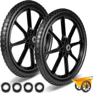 Roue et <span class=keywords><strong>pneu</strong></span> anti-crevaison de 20 pouces - Roues pour chariot à main, chariot de jardin et remorque de chariot à main - Product Image 2