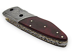 Couteau de poche pliant en acier damas personnalisé manche en os, nom et logo personnalisés, qualité supérieure pour la chasse, le camping, cadeau idéal - Product Image 6