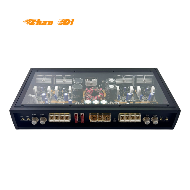 Factory Direct Mini Size 120W Power 4-Channel Professional Class AB Car Amplifier with Crossovers Professional Car Amplifiers