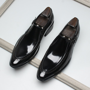 Chaussures habillées en cuir véritable pour hommes, faites à la main, de haute qualité, personnalisables, imperméables, légères, à bout fermé, pour les mariages d'automne - Product Image 3