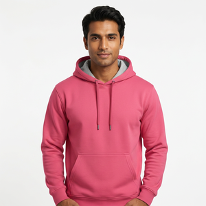 Sudadera Clásica para Hombre de Color Sólido con Capucha con Cordón y Bolsillo Tipo Canguro, Artículo de Moda para Invierno - Product Image 1