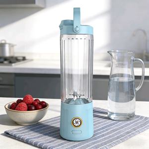 Mini-blender de voyage d'extérieur 550 ml, alimenté par batterie USB, pour les smoothies et jus de fruits - Product Image 1