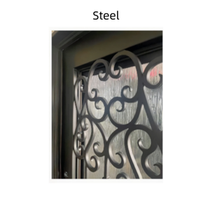 La scelta definitiva per l'ingresso della tua casa in ferro battuto <span class=keywords><strong>su</strong></span> <span class=keywords><strong>misura</strong></span> doppie porte anteriori Design classico elegante quadrato - Product Image 4