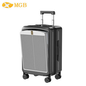 Bagages de <span class=keywords><strong>cabine</strong></span> de luxe de haute qualité de 20 pouces <span class=keywords><strong>valise</strong></span> PC avant ouverte pour voyage d'affaires <span class=keywords><strong>avec</strong></span> <span class=keywords><strong>chargeur</strong></span> <span class=keywords><strong>USB</strong></span> bagages de taille <span class=keywords><strong>cabine</strong></span> en aluminium - Product Image 1