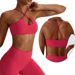 Sujetador Deportivo con Tirantes Cruzados al por Mayor, Ropa Deportiva Acolchada para Mujer, Top de Yoga para Gimnasio, Sujetadores Deportivos de Secado Rápido para Correr - Product Image 1
