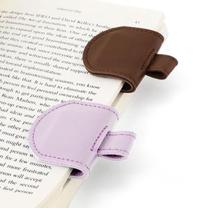 Magnetic Pen Holder for Notebook Slim Pen Loop Clip Magnetic PU Leather <b>Bookmarks</b> Book Lover Gifts - Product Image 3