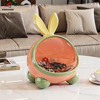 Boîte de rangement de bureau Xinhang, mignonne et créative, en forme de dessin animé, pour bonbons, accessoires pour cheveux, avec oreilles de lapin