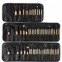 Soins de beauté Outils de maquillage 24 pièces Kit cosmétique Fond de teint Blending Blush Pinceau pour poudre de visage Kit de pinceaux cosmétiques Pinceau de maquillage