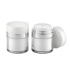 Récipient de soins de la peau cosmétique vide pot de crème rond sans air acrylique - Product Image 5
