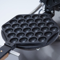 Machine à gaufres belges commerciales épaisses, antiadhésive, avec thermostat électrique, pour crêpes et cornets, machine à gaufres aux œufs HK avec minuterie