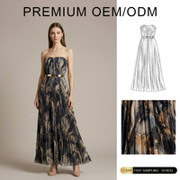 Robe sans manches décontractée mince et élégante pour femmes de marque personnalisée haute qualité en mousseline de soie à imprimé floral français Maxi nouvelle collection licou