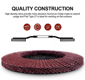 120 Grit A/O Flap đĩa 4-1/2 4.5 X7/8 "Vòng chà nhám mài bánh xe nhôm Oxit Mài đĩa OEM tùy chỉnh - Product Image 4