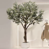 Plantes artificielles en plastique réalistes personnalisables, faux olivier en pot, longue durée de vie, pour la décoration intérieure de la maison