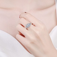 Bague en Moissanite carrée pour femme, bijoux en argent Sterling 925, bague de mariage