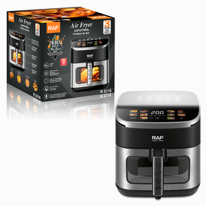 Friteuse à air RAF 1500W grande capacité avec panier de 6,0 L, circulation à 360° pour les repas quotidiens en famille, friteuse numérique - Product Image 6