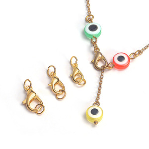 Fermoirs mousquetons pour bijoux, 50 pièces, or, argent, noir, bronze, pour la fabrication de bracelets, composants d'accessoires, boucle à ressort en forme de goutte - Product Image 5