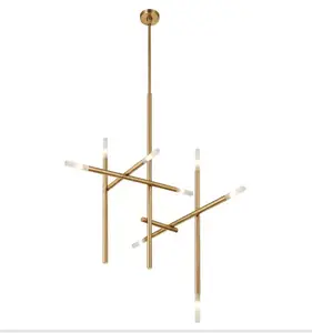 minimalist cross chandelier is postmodern and creative design light luxury led pendant lamp