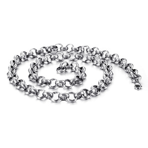 Wholesale 18K Gold Plated Stainless Steel Rolo <b>Necklace</b> <b>Chain</b> | Trendy Women's Party Jewelry Making Supplies | 2.5-4.5MM - Product Image 2