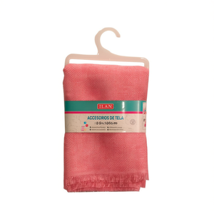 Fodera per cuscino ILAN in tessuto effetto lino 80x100cm Rosa - Product Image 2