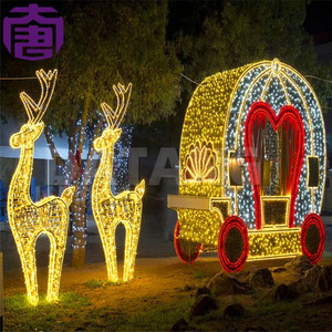 Lumières de Noël à motif de cerf, adaptées aux centres commerciaux et aux décorations de vacances, aux parcs et aux jardins. - Product Image 1