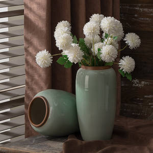 Set iconico piccoli vasi in gres scanalato moderno stile rustico nordico per la decorazione della casa per matrimoni soggiorno decorazione da tavolo - Product Image 5