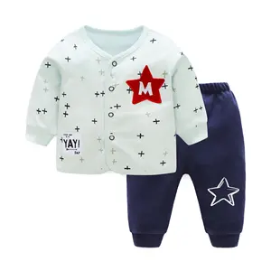 Grote Verkoop! Baby Winter Kleding 100% Katoen Pasgeboren Baby Gift Set Pyjama Rib Baby Jongens Kleding Sets