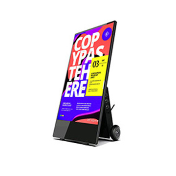 43 Inch Lcd Digital Signage Outdoor Advertising Player  4K HD Waterproof Advertisement With Built-in Battery Wheels Touch Screen
