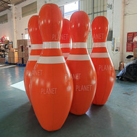 Jouet de jeu de bowling humain gonflable en plastique pour le plaisir et le divertissement unisexe 1 pièce