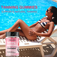Gummies bronzantes Minéraux pour une peau bronzée saine Gummies bronzantes améliorées Produits de beauté Lycopène et Astaxanthine Bronzage