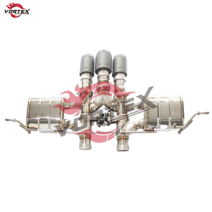 Échappement Catback en acier inoxydable de haute qualité Vortex, 1,5 mm d'épaisseur, poli miroir, triple embout pour Porsche Cayenne - Product Image 3