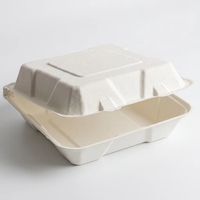 Boîte de transport écologique et biodégradable en bagasse de canne à sucre pour la restauration et la livraison de repas