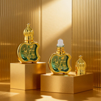 Flacon d'Attar de Luxe 8ml, Bouteille d'Huile de Parfum Style Arabe, Flacon d'Huile d'Attar à Bille en Forme de Pomme