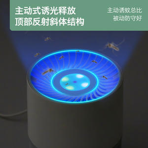 โคมไฟกำจัดยุง LED ความถี่คู่ในร่มเงียบเป็นมิตรกับสิ่งแวดล้อมสำหรับทารกและสตรีมีครรภ์พลาสติก ABS สีเทาสีเขียว - Product Image 3