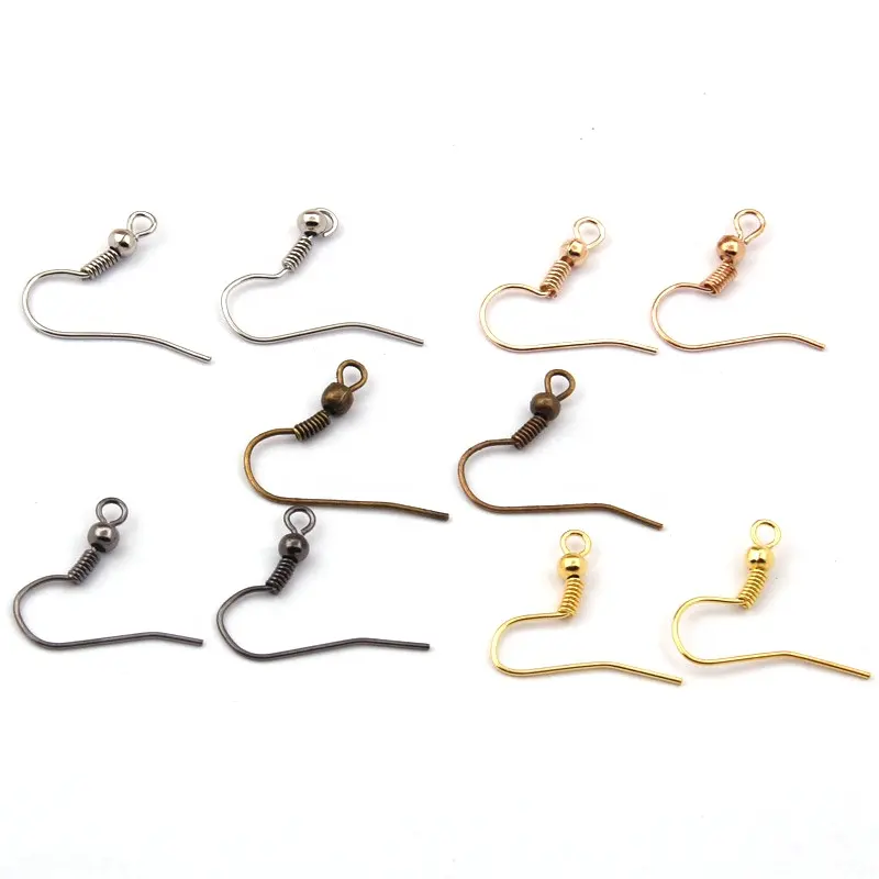 Wholesale Stainless Steel Earring Wire DIY Jewelry Accessories Earring Hook with Spring and Ball