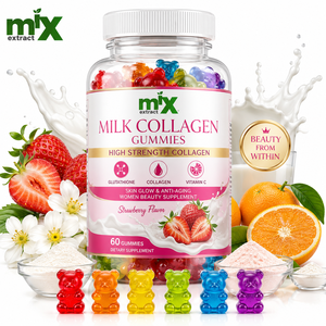 Gummies de collagène au lait à marque privée avec peptides de collagène haute puissance pour l'éclat de la peau et supplément de beauté pour femmes - Product Image 1