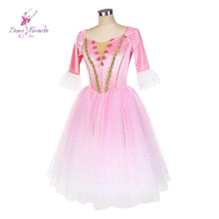 25049 rose mi-long manches rose velours corsage Ballet danse Tutus adulte filles ballerine romantique Ballet tutu