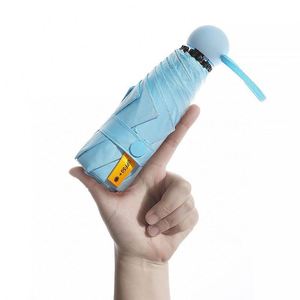 Mini parapluie de voyage pour sac à main avec étui, petit parapluie compact anti-UV, léger, minuscule parapluie de poche pour femmes - Product Image 3
