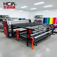 Machine d'impression de t-shirts par transfert thermique rouleau à rouleau, largeur 1,9 m et 1,7 m, avec calendrier à rouleaux