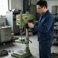 Perceuse à colonne WDDM ZB4120G, broche de 20 mm, vitesse variable, table à rainures en T, perceuse verticale, perceuse à colonne pour métaux